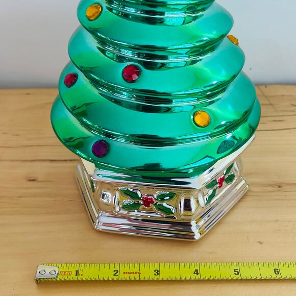 Towle Silversmiths Musical Box Revolving Christmas Tree Have Yourself A Merry - Picture 14 of 16